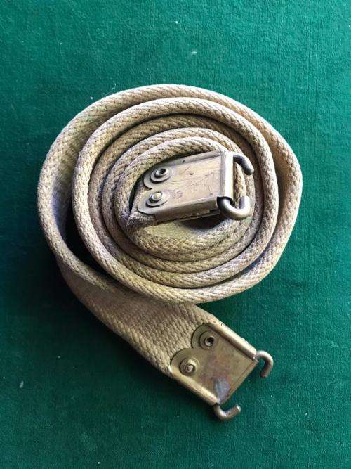 .303 RIFLE SLING WITH BRASS CLIPS AT BOTH ENDS