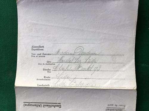 GERMAN WW2 STALAG POW LETTER- ORIGINAL