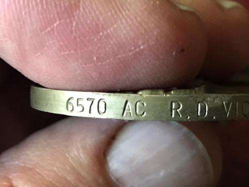 FULL SIZE RHODESIAN GSM MEDAL NAMED TO 6570 AC R.D. VICE-THE MEDAL IS UNRESEARCHED