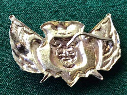 ORANJE VRYSTAAT STAATS ARTILLERY BRASS SLOUCH HAT BADGE-WORN PRIOR TO 1900