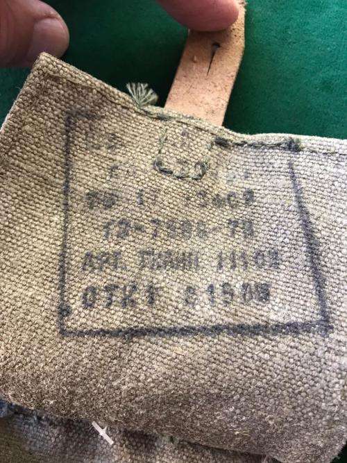 BORDER WAR PERIOD F1 INERT RUSSIAN FRAGMENTATION HANDGRENADE WITH ORIGINAL WEBBING POUCH,HOLDING 2 G