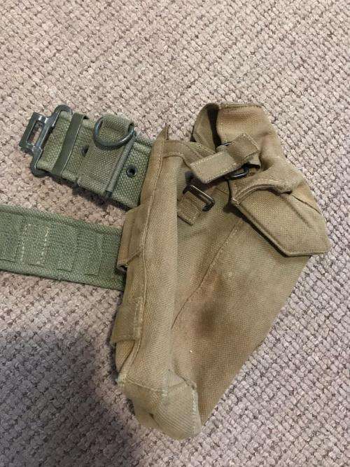 RHODESIAN WEBBING BELT-EXTENDED LENGTH 100CM WITH AMMO & RADIO POUCH