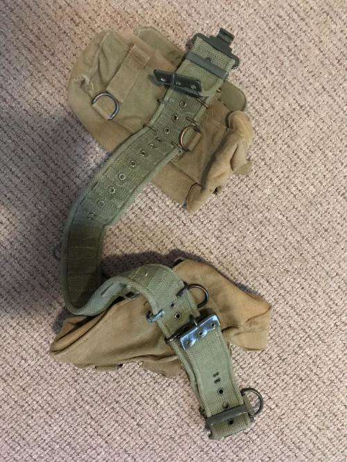 RHODESIAN WEBBING BELT-EXTENDED LENGTH 100CM WITH AMMO & RADIO POUCH
