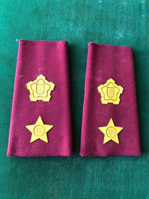 SADF MEDICAL HEALTH SERVICE PAIR OF RANK BOARDS FOR COMMANDANT