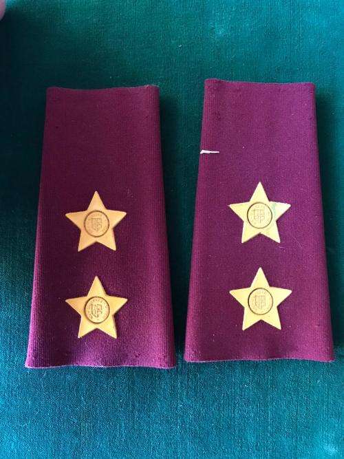 SADF MEDICAL HEALTH SERVICE PAIR OF RANK BOARDS FOR LIEUTENANT