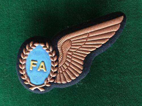 SAAF FLIGHT ATTENDANT TUPPER WING IN BRONZE- 3 PINS