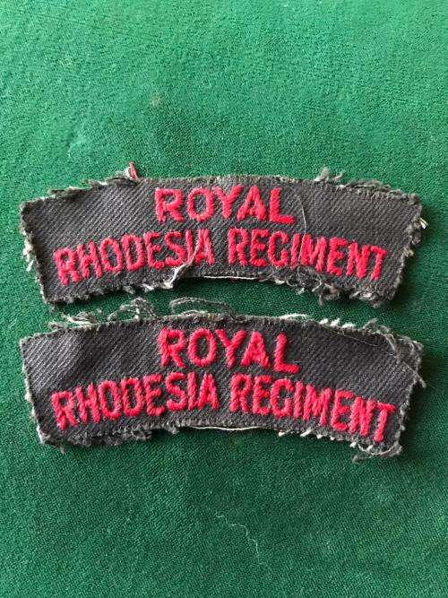 ROYAL RHODESIA REGIMENT TITLE PAIR