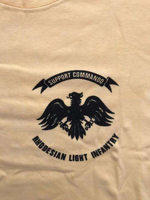 ORIGINAL RHODESIAN LIGHT INFANTRY T SHIRT-LABELLED-SIZE MEDIUM TO LARGE-MEASURES 55CM ARMPIT TO ARMP
