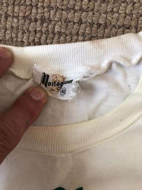 RHODESIAN LIGHT INFANTRY ORIGINAL T SHIRT WITH MONOGRAM LABEL-SIZE LARGE-MEASURES 55CM ARMPIT TO ARM