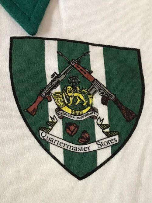 RHODESIAN LIGHT INFANTRY SHIRT SIZE MEDIUM-MEASURES 55CM ARMPIT TO ARMPIT-LABELLED