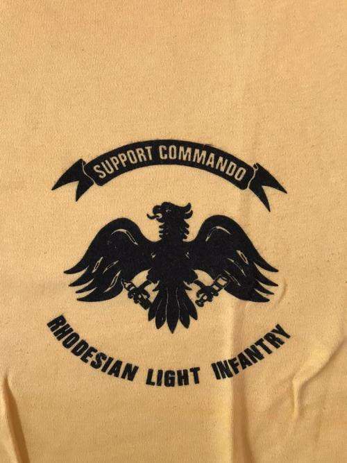 RHODESIAN LIGHT INFANTRY T SHIRT-SIZE MEDIUM-MEASURES 55 CM ARMPIT TO ARMPIT-LABELLED MONOGRAM