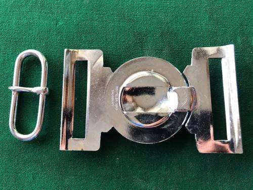 RHODESIAN INTELLIGENCE CORPS STABLE BELT BUCKLE-NEVER USED -REUTELER MAKERS MARKINGS