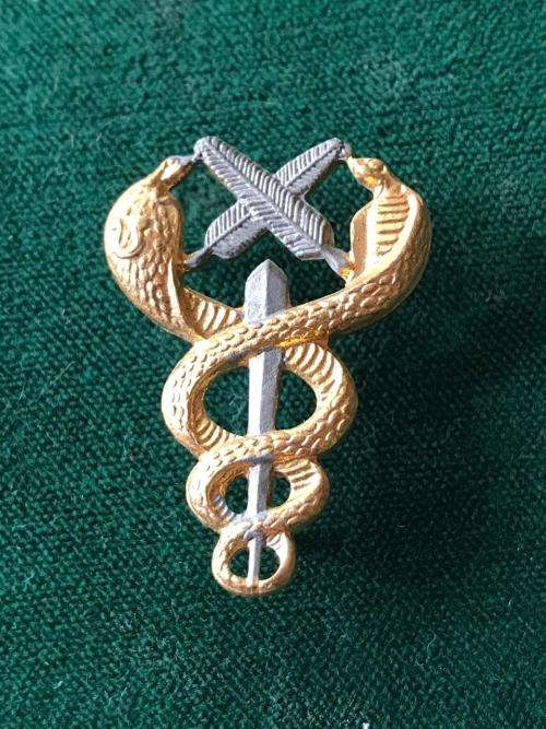 SA MEDICAL SERVICES BIMETAL BREAST BADGE-WORN BY ADMIN PERSONNEL- 3 PINS
