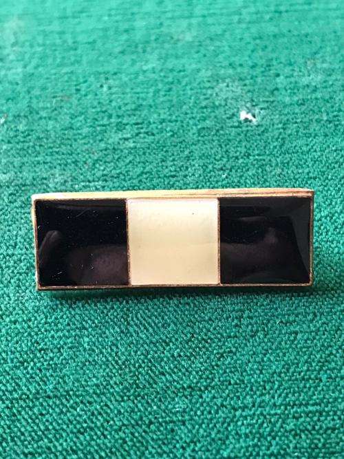 5 RECCE REGT. BERET BAR- BLACK/ WHITE/ BLACK- ORIGINAL- 2 PINS