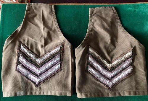 SADF SERGEANT RANK PAIR-WORN FROM 1970`S