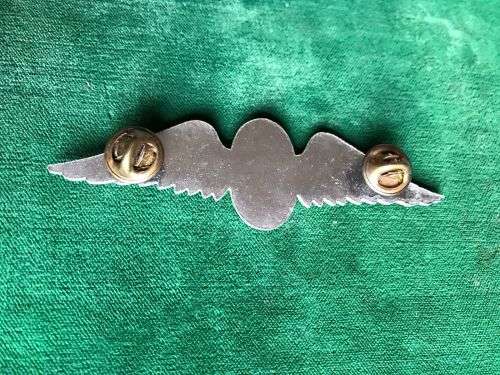 PARA INSTRUCTOR FULL SIZE WING WHITE METAL AND ENAMEL-INTRODUCED LATE 1962- 2 PINS