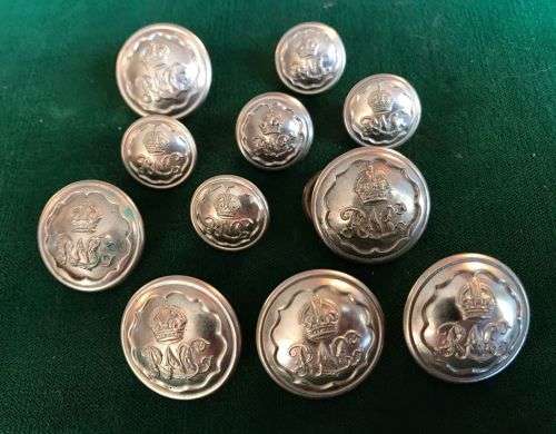 ROYAL NATAL CARBINEERS WHITE METAL TUNIC BUTTONS-WORN FROM 1936- 11 IN TOTAL-SOLD TOGETHER