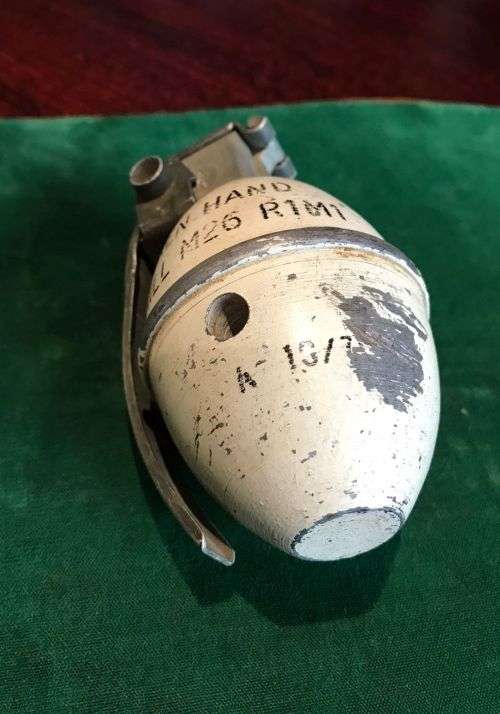DRILL M26 R1 M1 HAND GRENADE DEVELOPED BY THE USA AND ENTERED SERVICE AROUND 1952-NICKNAMED THE LEMO