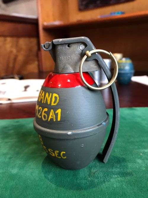 M26 FRAGMENTATION HAND GRENADE -DEVELOPED BY THE US MILITARY-ENTERED SERVICE IN 1952 AND WAS USED IN