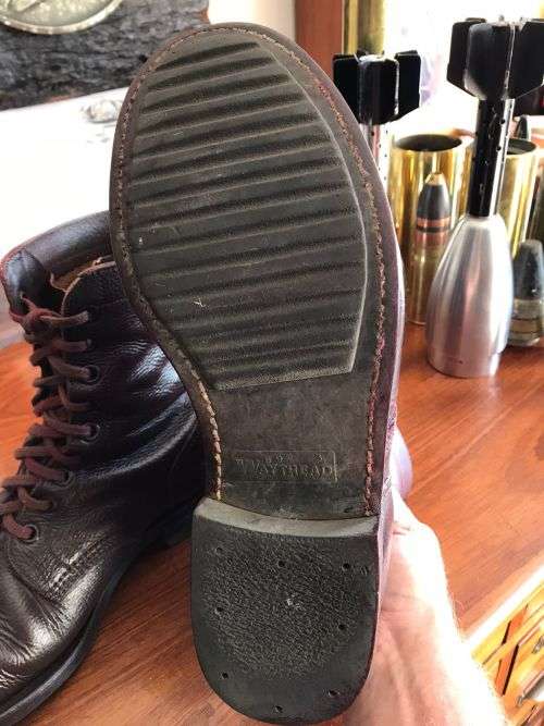 PAIR OF SIZE 9 ARMY BOOTS-STILL FAIR CONDITION