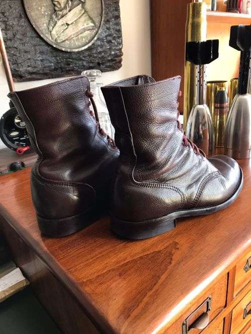 PAIR OF SIZE 9 ARMY BOOTS-STILL FAIR CONDITION