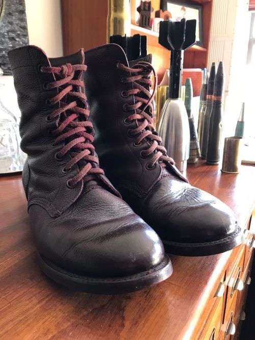 PAIR OF SIZE 9 ARMY BOOTS-STILL FAIR CONDITION