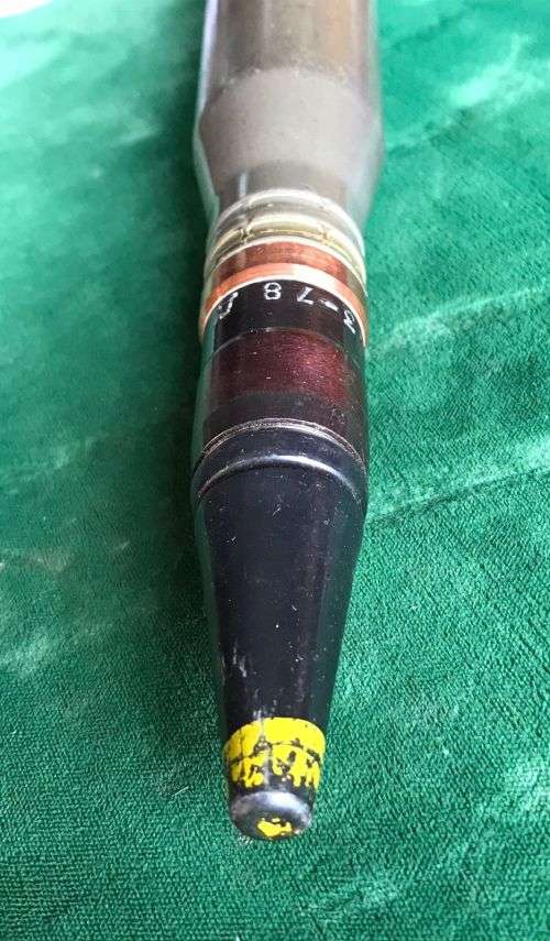 30 MM ROUND- HEIGHT 23.5 CM- INERT- ITEM ONLY FOR DISPLAY PURPOSES