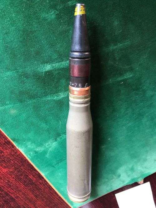 30 MM ROUND- HEIGHT 23.5 CM- INERT- ITEM ONLY FOR DISPLAY PURPOSES