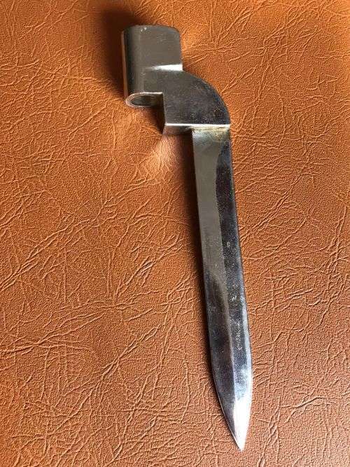 SA NO 9 BAYONET-THIS BAYONET HAS THE SAME SOCKET AS THE BRITISH NO 9 BUT THE BLADE FORM OF TH UZI S1