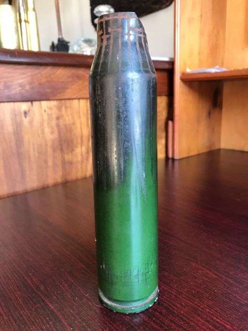 40 MM SHELL- HEIGHT 23 CM-PLEASE NOTE THAT SILICONE AT BOTTOM -CAN BE REMOVED