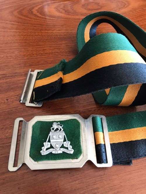 JOHANNESBURG REGIMENT STABLE BELT-WORN FROM 1976-EXTENDED LENGTH 100CM
