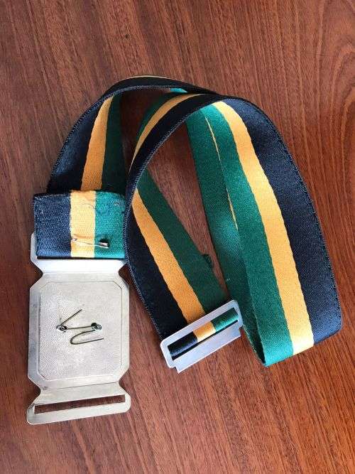 JOHANNESBURG REGIMENT STABLE BELT-WORN FROM 1976-EXTENDED LENGTH 100CM