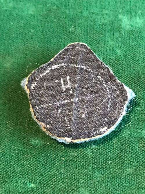 SAAF GOLD BULLION COLLAR BADGE WITH BLUE BACKING- 1920`S