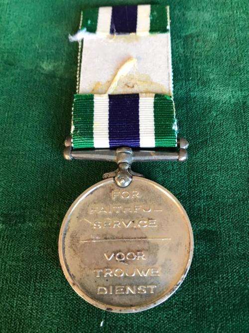 FULL SIZE PRISONS GOOD SERVICE MEDAL (1922) NAMED TO NO 2579 WDR C.J. VERMEULEN
