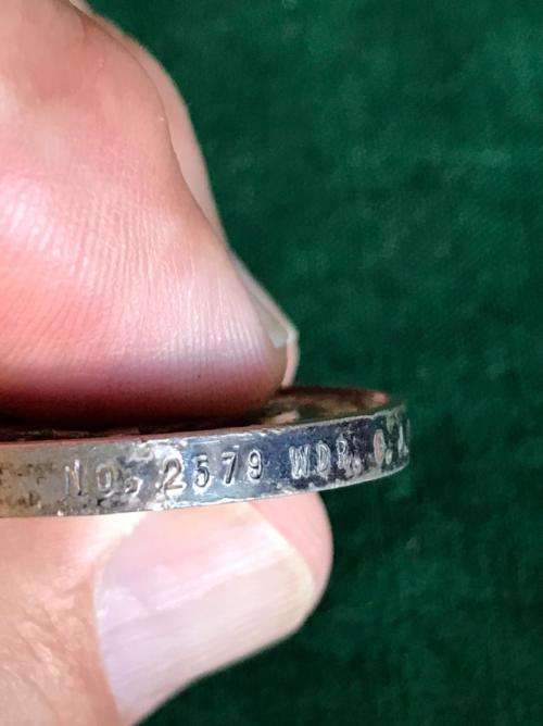 FULL SIZE PRISONS GOOD SERVICE MEDAL (1922) NAMED TO NO 2579 WDR C.J. VERMEULEN