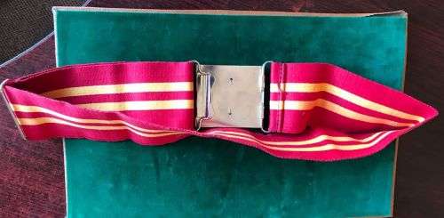 RHODESIAN ARMOURED CAR REGIMENT STABLE BELT-1970`S-1980-EXTENDED LENGTH 124 CM-VERY GOOD CONDITION