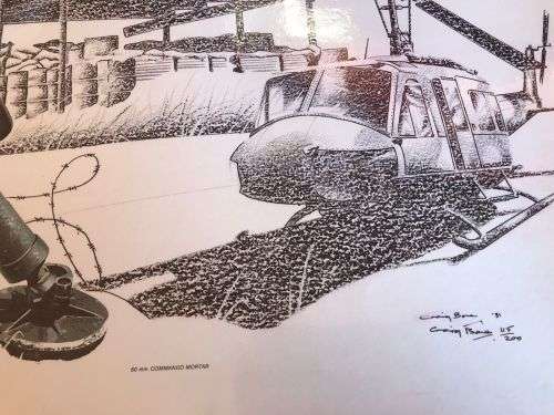 RHODESIAN WEAPONS BY CRAIG BONE NO 115/200-ORIGINAL PERIOD ITEM-MEASURES 49,5 X 30,5 CM