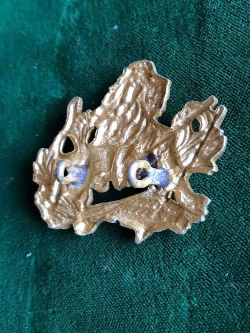 RHODESIA BSAP ANODISED SHAKO BADGE-WORN 1970`S- 2 LUGS