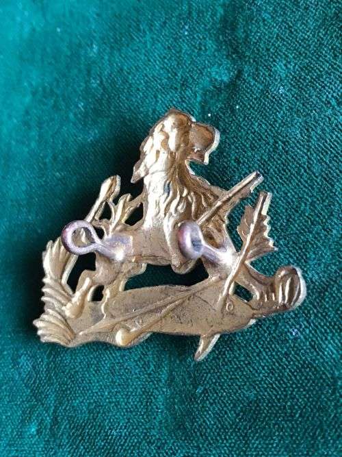 RHODESIA BSAP BRASS SHAKO BADGE-WORN 1953-1970`S- 2 LUGS