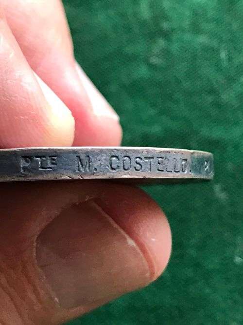 BOER WAR,FULL SIZE KSA NAMED TO 4974 PTE  M. COSTELLO R.L. DUBLIN FUS- 1901and 1902 CLASPS