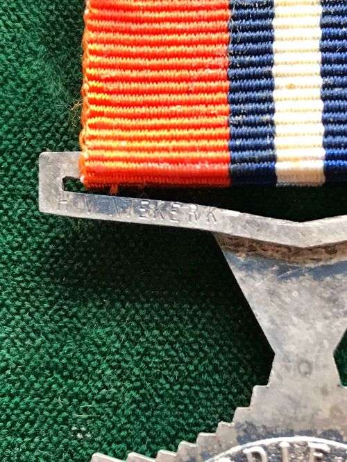 FULL SIZE POLICE STAR FOR MERIT (1963)FOR 30 YEARS SERVICE-THIS IS A SILVER MEDAL NAMED TO H. VAN NI