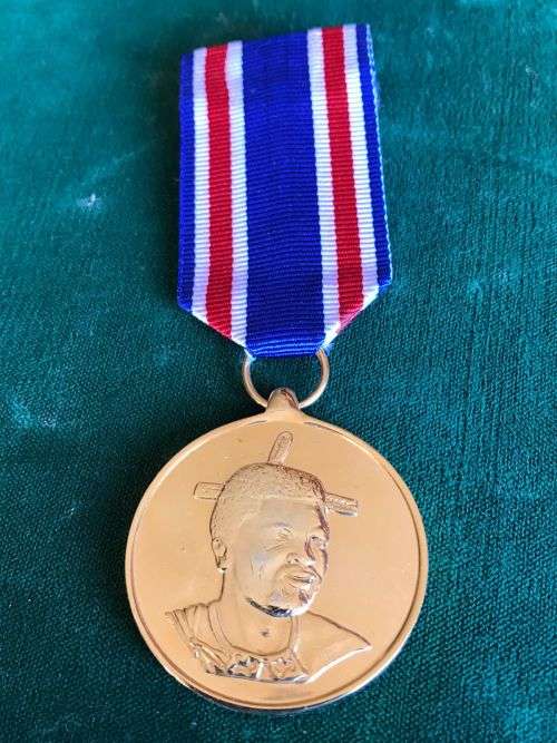 FULL SIZE SWAZILAND COMMEMORATIVE MEDAL FOR THE 25TH YEAR OF INDEPENDANCE