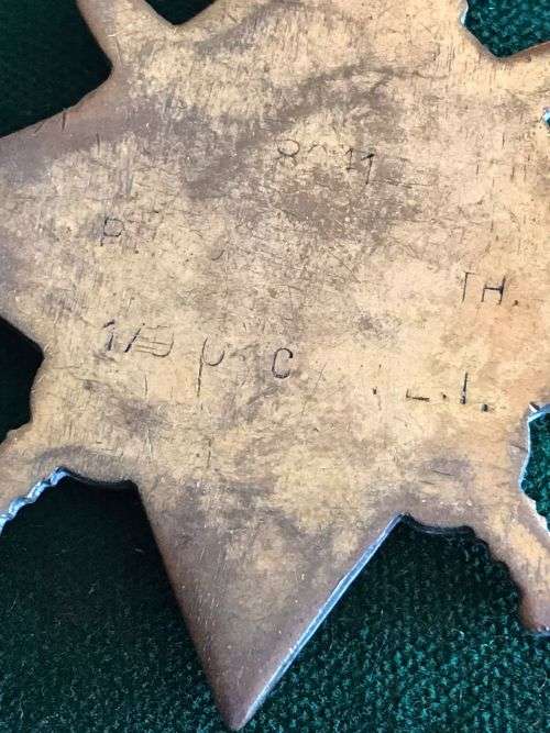 WW1 FULL SIZE 1914 STAR WITH 5TH AUG- 22ND NOV 1914-CLASP-THE NAME ON THE BACK IS UNRECOGNISABLE BUT