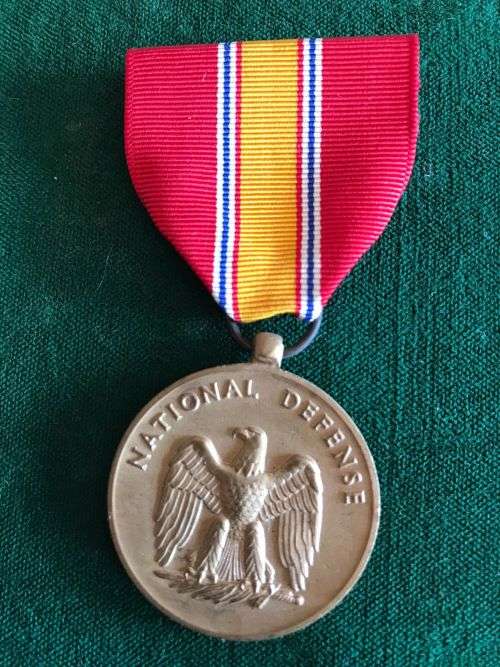 FULL SIZE USA NATIONAL DEFENCE MEDAL- AUTHORISED 1953