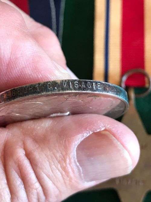 FULL SIZE NAMED WW2 MEDAL GROUP NAMED TO C288081 C VISAGIE