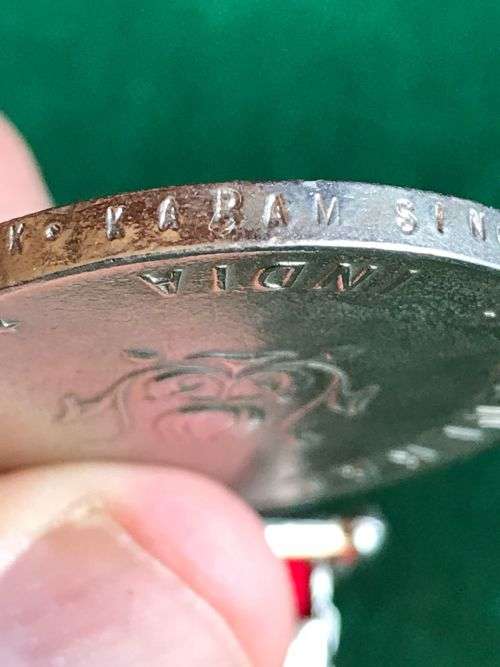 FULL SIZE INDIA GENERAL SERVICE MEDAL WITH JAMMU AND KASHMIR 1947-48 CLASP-NAMED TO 1058 HAV-CLK KAR