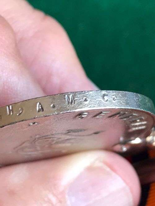 FULL SIZE INDIA GENERAL SERVICE MEDAL WITH JAMMU AND KASHMIR 1947-48 CLASP-NAMED TO 1058 HAV-CLK KAR