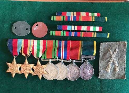 FULL SIZE MEDAL GROUP TO A SOUTH AFRICAN AND NAMED TO 16213 M.H. COCKROFT-THE EFFICIENCY MEDAL IS NA