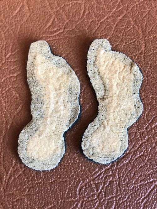 RHODESIAN SIGNALS SERGEANTS WHITE COTTON EMBROIDERED ON GREEN TWILL,ARM BADGE PAIR-1960`S-1980