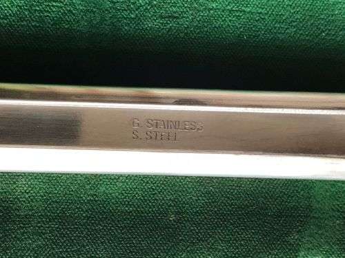SADF PERIOD `PIKSTEL` KNIFE FORK AND SPOON-CONDITION NEW-NEVER USED-BOXED-STAINLESS STEEL